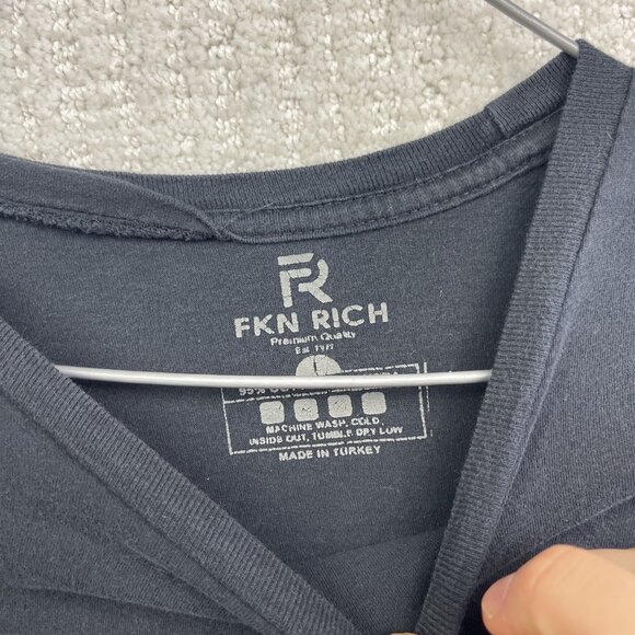 FKN RICH Mens Graphic T Shirt Black Streetwear Greco Roman Neo-Classic Read - Picture 6 of 11